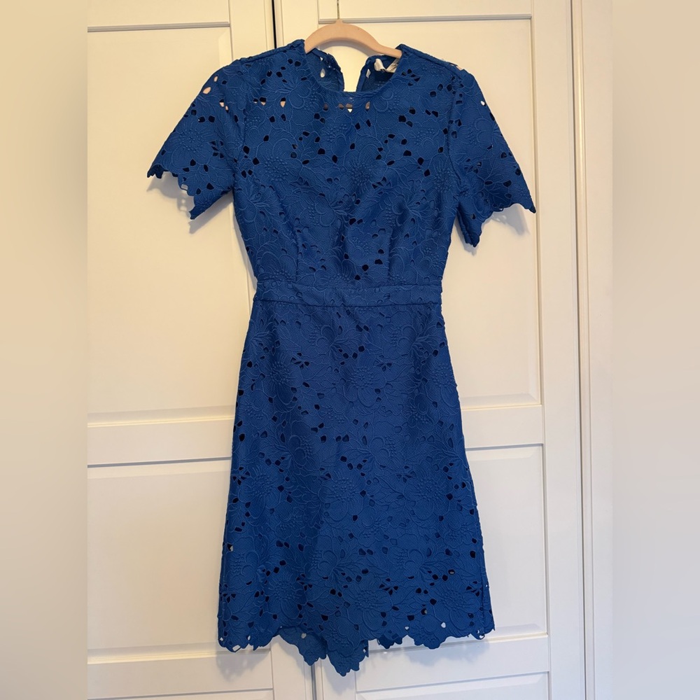 DVF Alma French Blue Lace Dress